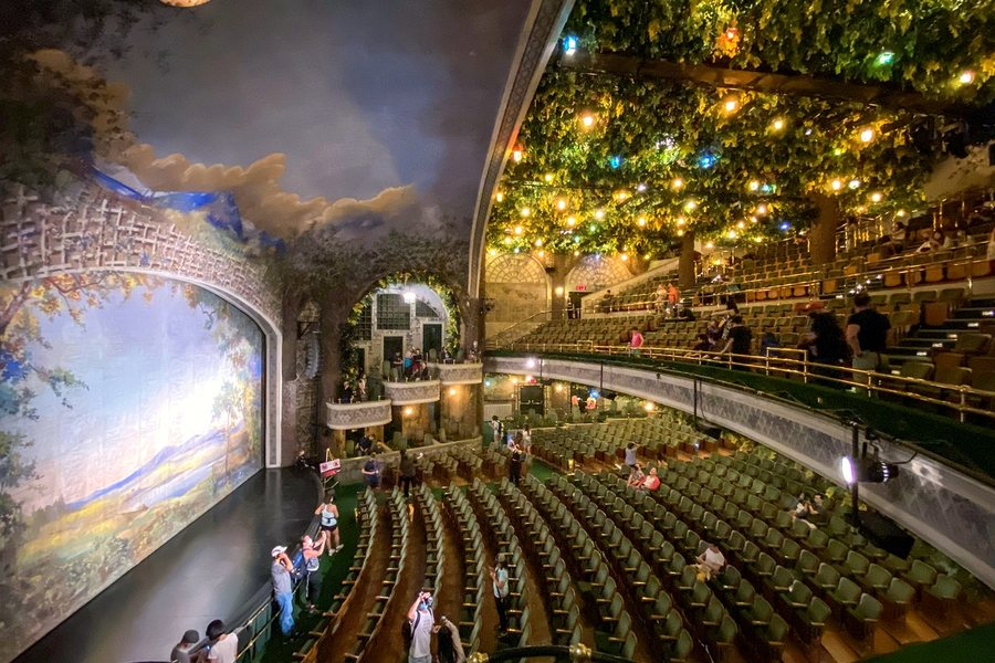 The Winter Garden Theatre in Toronto with its ceiling of preserved leaves and lanterns
